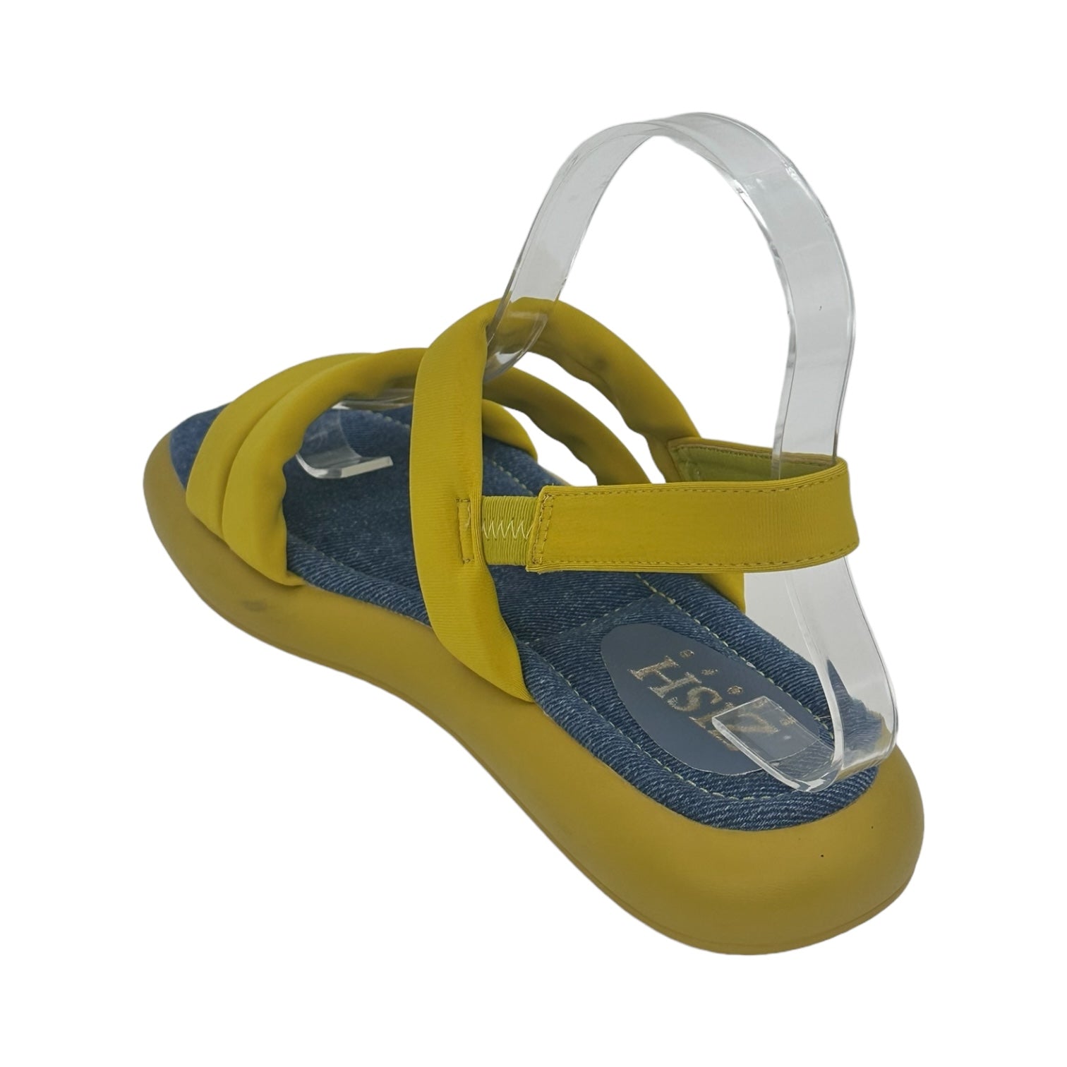 Yellow Beachy Bliss Sandals with padded straps and flat sole, perfect for casual and beachwear.